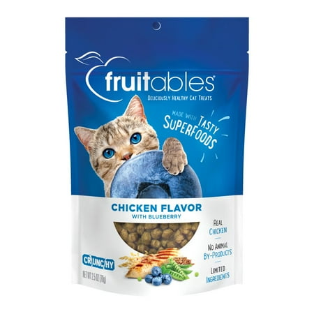 Fruitables Limited Ingredient Crunchy Cat Treats Chicken w/Blueberry, 2.5 oz