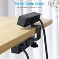 thumbnail image 4 of Desk Clamp Power Strip with PD20W USB-C, VILONG 2 in 1 Dual Layer Under Desk Power Strip, Removable Clamp Power Socket with 10AC Outlets & Switch, 6ft Extension Cord, 4 of 7