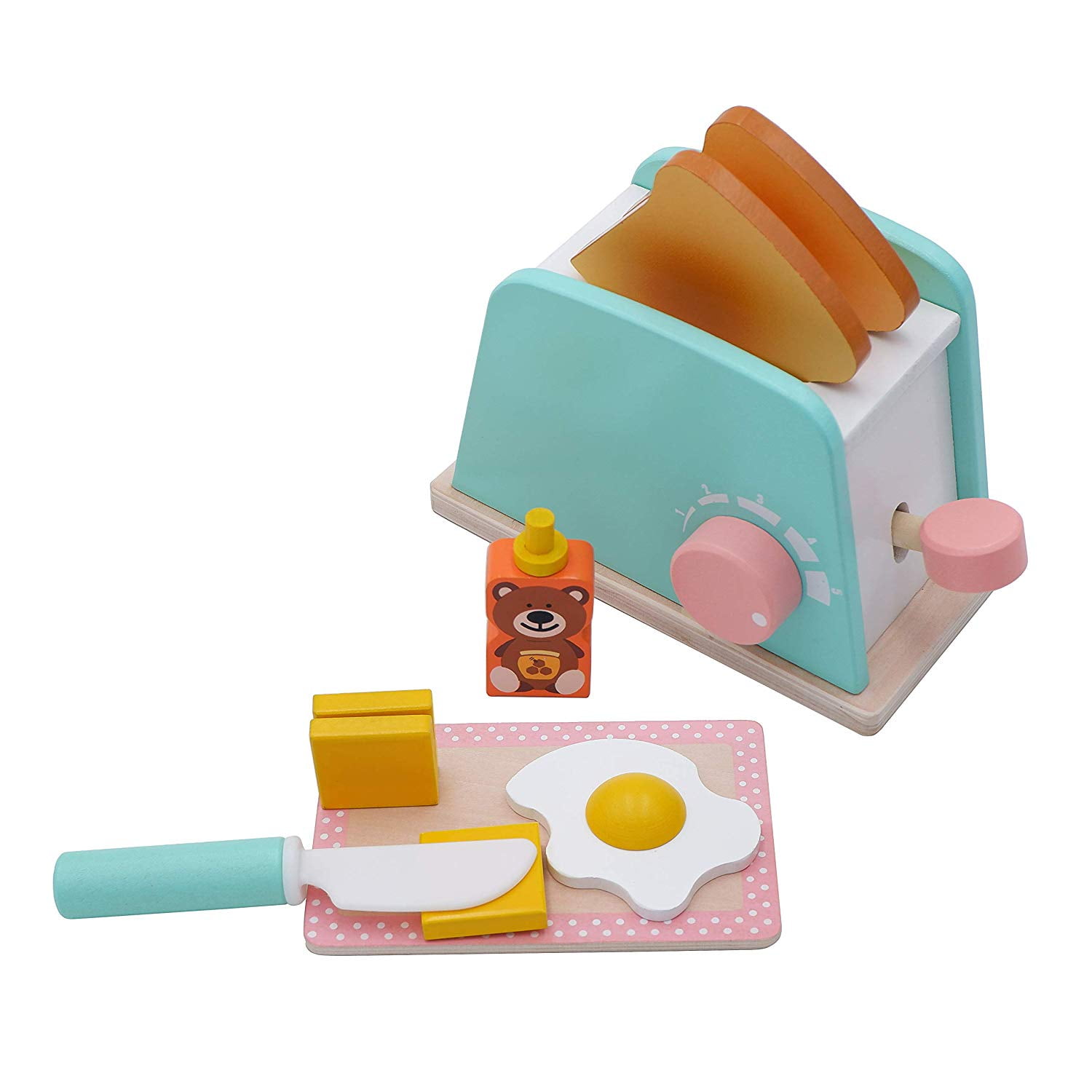 asda wooden toaster set