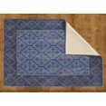 thumbnail image 6 of SAMURAI HOME Handloom Rugs 6x4 Feet | Non-Slip Floor Carpet | Indian Dhurrie Cotton Block Printed Non Shedding Area Rugs for Living Room, Bedroom, Hall, Office (Light Grey & Blue), 6 of 7