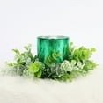 thumbnail image 6 of PATLOLLAV Artificial Green Eucalyptus Leaves Candle Ring Garland Artificial Green Plants Candle Wreath, 3-Inch Centerpiece for Holiday, Winter & Wedding Decorations, 6 of 6