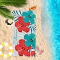 thumbnail image 2 of Yibo Beach Towel with Travel Bag - Soft Absorbent Flowers Pattern Lightweight Quick Dry Bath Pool Towels for The Swimming Sports Toddler Adults, 2 of 8