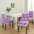 thumbnail image 2 of Leopard Dining Chair Covers 4 Pack Dynamic Animal Print Washable Polyester Stretch Slipcovers Removable Seat Protector for Chic and Fashionable Homes, 2 of 7