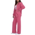 thumbnail image 3 of Evdexr Sweatsuits for Women 2 Piece Sets Zip Up Long Sleeve Hooded & Sweatpant Hoodies Tracksuits Fall 2026 Loose Fit Travel Lounge Outfits with Pockets L, 3 of 6
