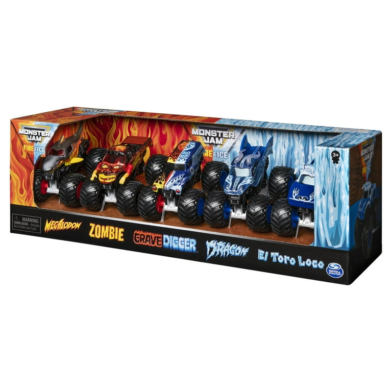 Monster Jam Official Fire Ice 5 Pack of 1 64 Scale Monster