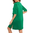 thumbnail image 6 of Cottons Pajama Skirt Womens Zip Front Robes Lightweight Short House Coat Zipper Nightgown with Pockets Bathrobe for Women S-16 Green M, 6 of 8