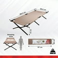 thumbnail image 3 of Trailhead II Large Folding Cot with Easy Setup & Takedown, Supports Adults up to 6ft 2in or 300lbs, Great for Camping, Lounging, Elevated Sleeping, Guests, & More, 3 of 6