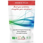 Cutting Edge Cultures Prebio Plus Prebiotic Fiber Powder BEST Custom Blend of Organic Prebiotic Fibers Dietary Supplement 8 oz