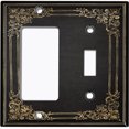 thumbnail image 2 of Metal Light Switch Plate Outlet Cover (French Victorian Frame - Single Rocker Single Toggle), 2 of 2