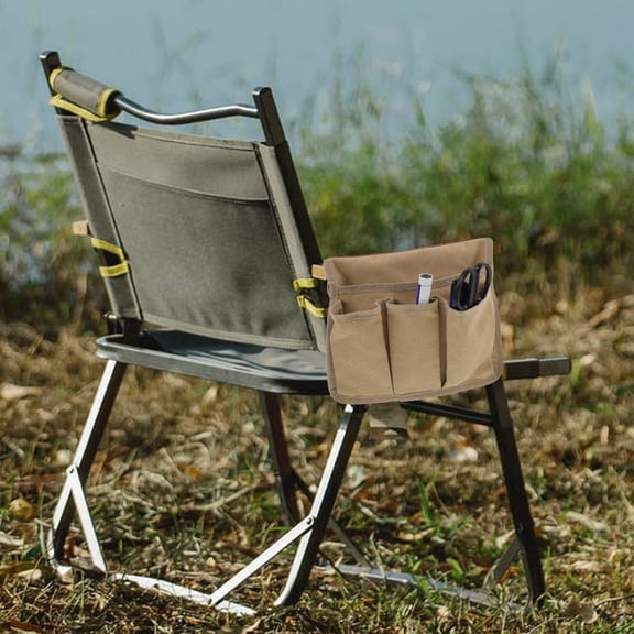 OULII Sturdy Khaki Camping Armchair Pouch for Storage with High Grade Cotton Fabric