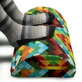 thumbnail image 3 of Colorful Foot Rest, Abstract Optic Effect Triangle Pattern Digital Vibrant Contemporary Design, Non-Slip Backing Adjustable Ergonomic Memory Foam Leg Support for Office, Multicolor, by Ambesonne, 3 of 5