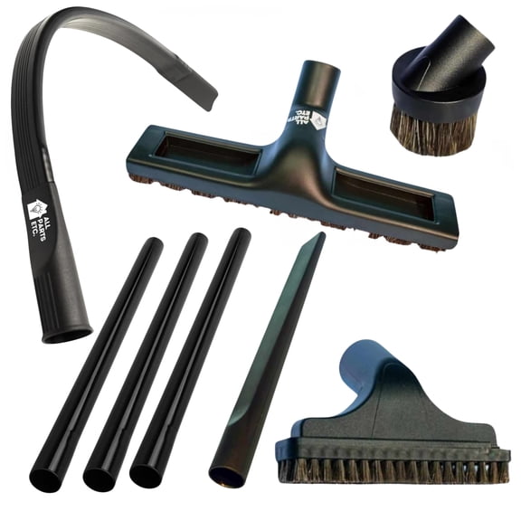 ALL PARTS ETC. Attachment Set Compatible with all Kirby G Series & up - 6 Foot Vacuum Cleaner Hose, Wands, Floor Brush, Crevice Tool, Upholstery Tool, and Flexible Under Fridge, Dust Brush (9pcs)
