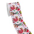 thumbnail image 1 of Cinta de raso de grosgrain estampada con diseño de Bad Bunny de dibujos animados con tema navideño para envolver regalos lazo para el pelo 50 yardas, 1 of 4