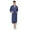 Navy, variant on Prolriy Robes for Women Couple Long Cardigan Hotel Home Wear Bathrobe Nightgown Womens Robe Blue M