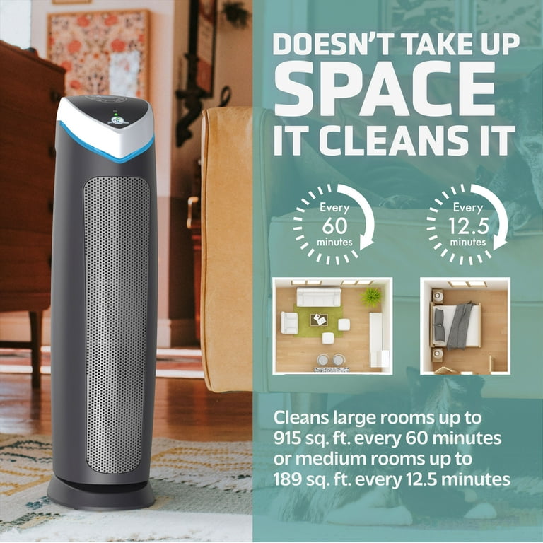 GermGuardian Air Purifier with HEPA Pet Pure Filter UV C Removes Pet Dander 915 Sq. ft AC5250PT