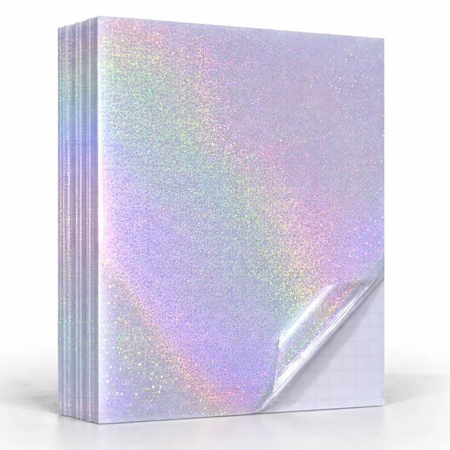 Papel adhesivo holográfico de vinilo Bleidruck A4, 25 hojas
