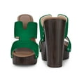 thumbnail image 5 of BLISSFUL STEP Women's Platform High Block Heel Slides Sandals, 5 of 5