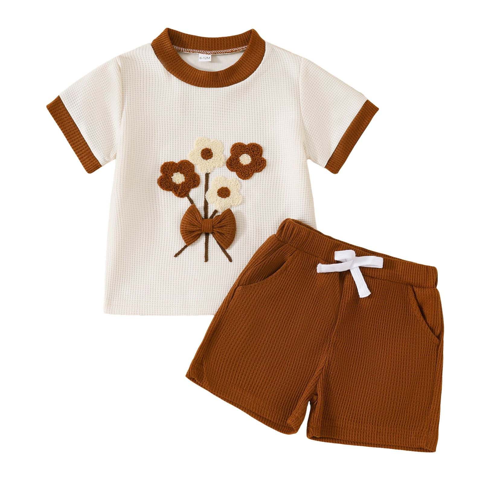 Cute Summer Outfits For Girls Kids Young Girl Clothes Outfits Cute Sweet Flower Print T-Shirt Shorts Summer Clothing Set