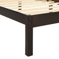 thumbnail image 6 of Queen Platform Bed Frame, Modern Wood Bed Frame with Slats Support and Headboard, Leisure Low Bed Frame with 400 Weight Capacity, No Box Spring Needed, Espresso, 6 of 8
