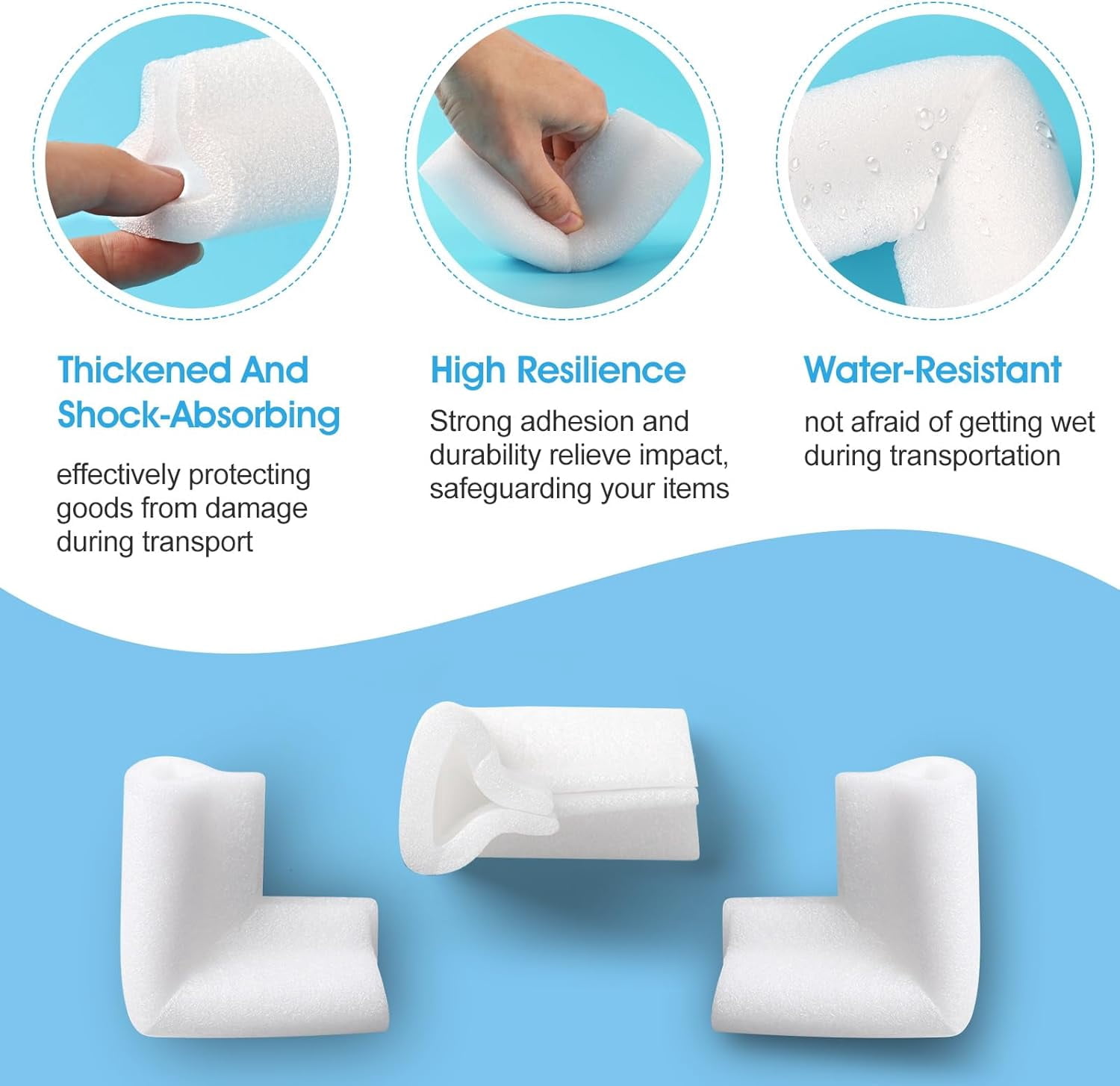 36 Pcs Thickened Foam Corner Protectors for TV,Picture,and Mirror Frames,moving supplies and packing materials picture boxes,shipping book corner - PCS