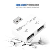 USB Hub, 2 Port USB Hub Portable Adapter Double USB Port Extender