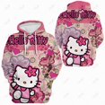 thumbnail image 5 of Mode Urbaine Chandails à Capuchon Femmes Manches Longues Hello Kitty Imprimé Grande Poche Ample Décontracté Chandail Printemps Automne Mode Chandail à Capuche HOEMLIN, 5 of 5