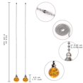 thumbnail image 2 of 2PCS White Pull Chains Crystal Glass Ice Cracked Ball Pull Chain for Ceiling Fan Light Decoration 50cm Extension Chain, 2 of 8