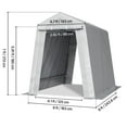 thumbnail image 5 of VEVOR Outdoor Storage Shed, 6 x 8 ft Portable Storage Tent with 2 Roll-up Doors & Vents, Waterproof Canopy Shed Shelter, Heavy Duty Frame, Patio Garage Carport for Motorcycle, Lawn Mower, Bike, Grey, 5 of 9