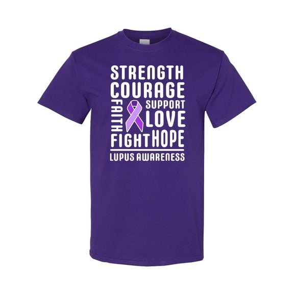 Inktastic Lupus Awareness Strength Support Courage T-Shirt