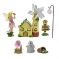 thumbnail image 2 of 7x estatuas de resina accesorios de jardín de hadas figuras en miniatura decoración de casa de muñecas para plantas bonsái Patio porche Patio amigos, 2 of 7