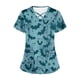 thumbnail image 5 of Fiudx Liquidación de Ahorros de Verano Top de Lactancia con Bolsillo y Cuello En V de Manga Corta con Estampado de Halloween para Mujer, 5 of 5