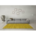 thumbnail image 3 of Ahgly Company Indoor Square Oriental Yellow Industrial Area Rugs, 4' Square, 3 of 4