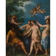 thumbnail image 2 of Hans Rottenhammer 20x24 Black Ornate Framed Double Matted Museum Art Print Titled: The Judgment of Paris (1597), 2 of 5