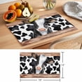 thumbnail image 6 of Cow Printed Placemats Set of 4 Farmhouse Watercolor Country Wooden Grain Place Mats Indoor Wipeable Table Mats Washable Cloth Dining Table Placemats for Kitchen Holiday Party Home Decor 13x19 Inch, 6 of 9