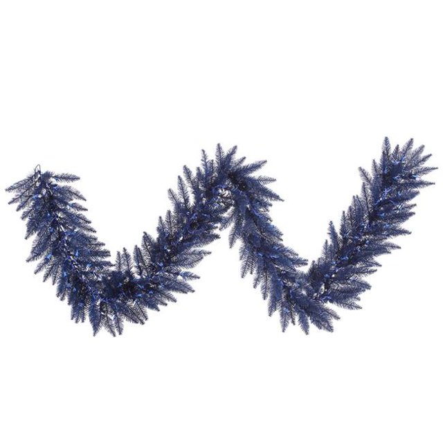 Navy Blue Fir Garland, 9 ft. x 14 in.