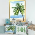 thumbnail image 3 of Designart 'Palm Tree At The Beach' Nautical & Coastal Framed Art Print, 3 of 4