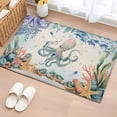 thumbnail image 2 of Octopus Coastal Area Rugs Collection 2'x3', Summer Nautical Starfish Coral Beige Non Slip Indoor Rectangle Throw Runner Rug Floor Mat Carpet for Living Room Dining Table Bedroom Nursery, 2 of 9