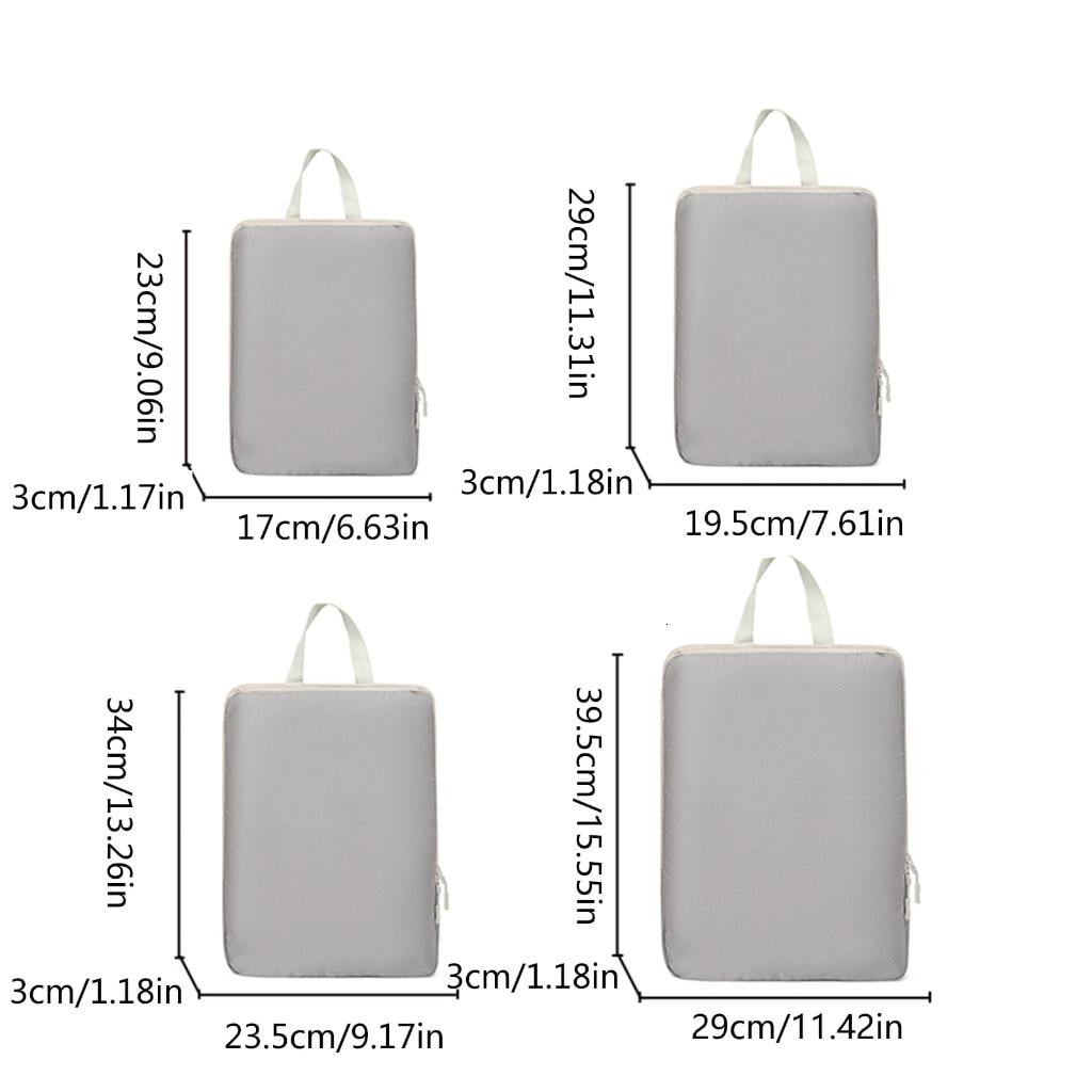 Jesscasday 4Pack Travel Luggage Organizer Packing Cubes Suitcase Compression Packing Cubes