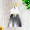 thumbnail image 3 of Kidsy Toddler Baby Girls Striped Peruvian Cotton Dress – Strappy, Long Skirt, Navy Stripe, 3, 3 of 5