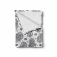 thumbnail image 2 of Hamsa Soft Flannel Fleece Throw Blanket, Protection from Devil Eye Pattern Yoga Mandala Art, Cozy Plush for Indoor and Outdoor Use, 70" x 90", Black White, by Ambesonne, 2 of 6