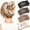 Brown, variant on 4 PCS Flat Hair Clips for Women Girls, French Rectangle Lay Down Claw Clips for Thick Thin Hair, Comfortable Curved Large Flat Clips, Matte Non-slip Strong Hold Square Hair Accessories, Brown