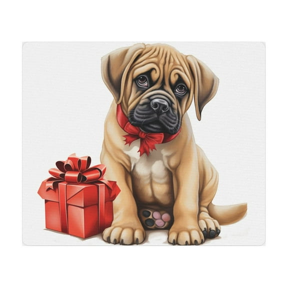 DistinctInk Mouse Pad - 1/4" Foam Rubber - Boerboel Puppy Drawing