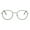 Silver Black, variant on Clear Lens Glasses Vintage Fashion Round Oval Metal Frame UV400 Gold Black
