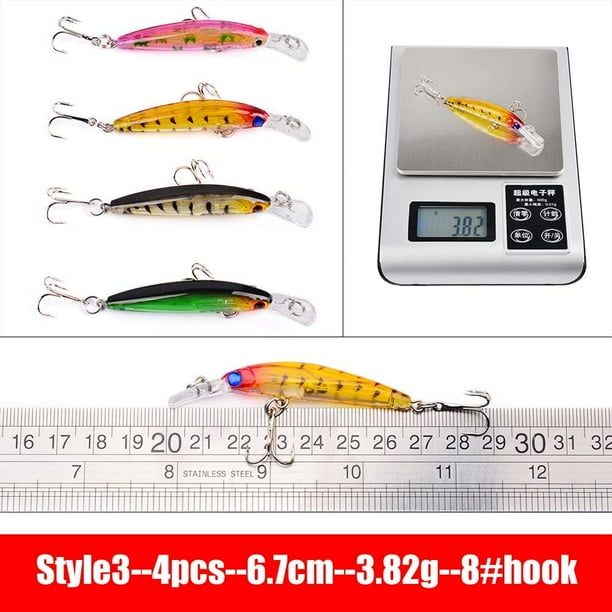 Grm 56pcs Fishing Lures Kit Minnow Crankbait With Hooks For Saltwater Freshwater Trout Bass Salmon Fishing