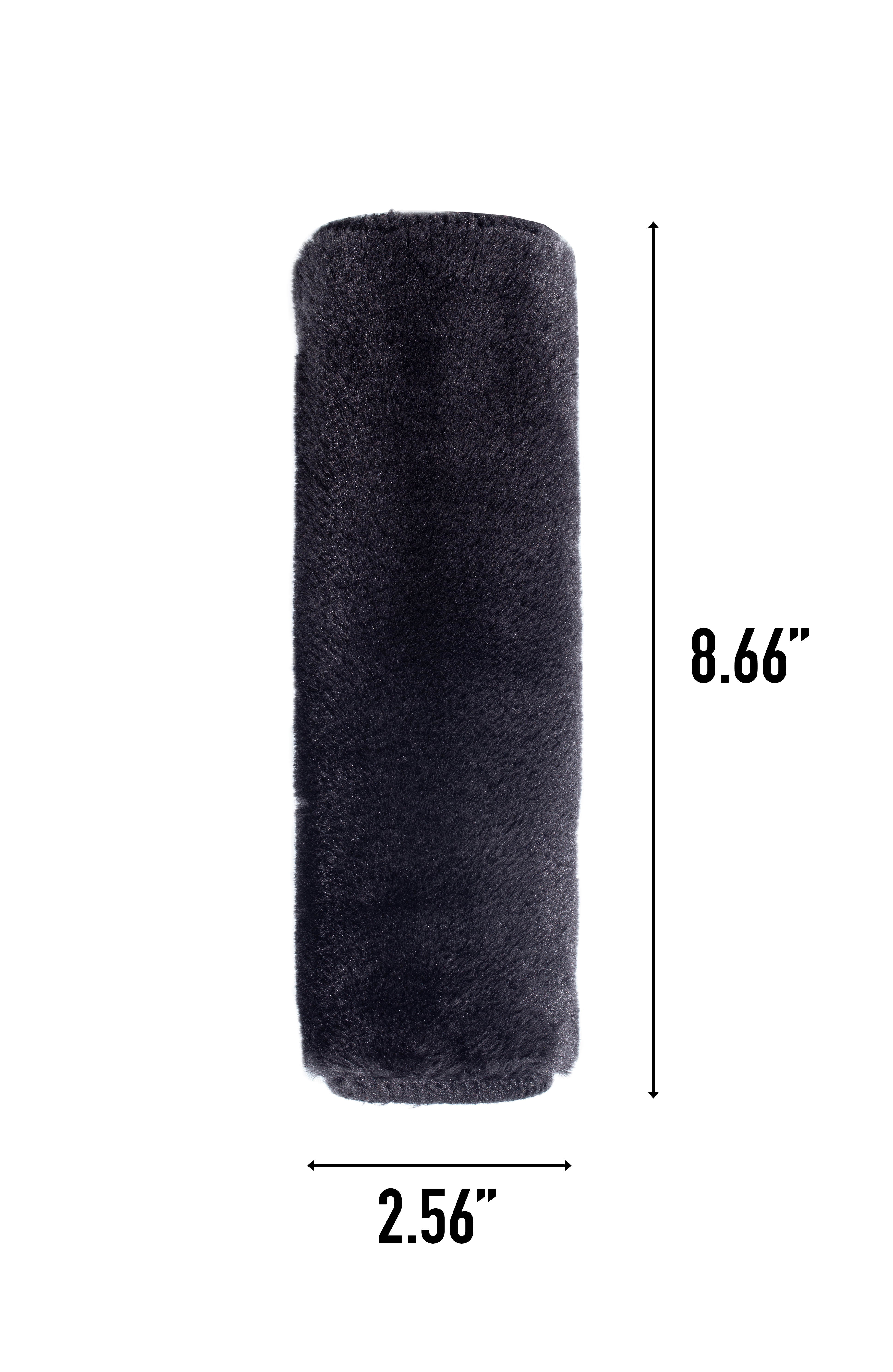(2 pack) Auto Drive 1Piece Car Seat Belt Pad Plush Black - Universal Fit, 23SBP101-1, Suitable for Adult