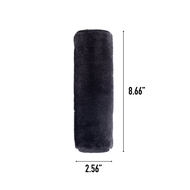 Auto Drive Plush Faux Fur Seatbelt Pad, Black photo 6