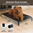 thumbnail image 2 of Cama para Perro Grande, 109x66x20 cm, Elevada y Transpirable, Estructura Metálica Resistente, Superficie Lavable y Fresca, Color Negra, Ideal para Interior y Exterior, Fácil de Armar, 2 of 8