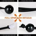 thumbnail image 3 of Ball Bungee Cord 9 Inch 60 Pack Heavy Duty Tarp Tie Down, for Camping, Tents, Cargo, Holding Wire and Hoses (Black+White Dot), 3 of 5