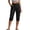 Black, variant on Capris Pants for Women Plus Size Stretchy High Waist Trousers Side Button Solid Pants Summer Casual Outfits with Pockets