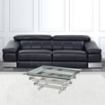 thumbnail image 2 of HomeRoots 490744 41 in. Chrome & Clear Glass Square Coffee Table, 2 of 3